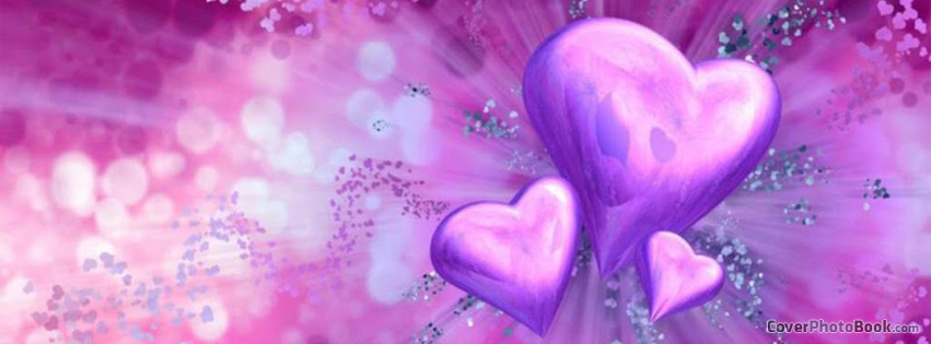 pink hearts facebook covers