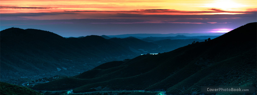 Sunrise Mountains Wallpaper Facebook Cover - Nature