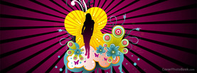 Vector Floral Girl, Free Facebook Timeline Profile Cover, Abstract