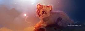 Cute Cheetah Cub Cartoon Glow, Free Facebook Timeline Profile Cover, Animals