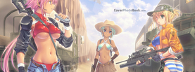 Anime Stylish Girls with Guns, Free Facebook Timeline Profile Cover, Characters