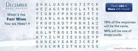 December Word Search Puzzle, Free Facebook Timeline Profile Cover, Games