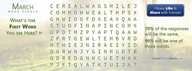 March Word Search Puzzle 2, Free Facebook Timeline Profile Cover, Games