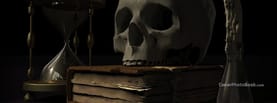 Mortality Skull and Book Halloween, Free Facebook Timeline Profile Cover, Holidays