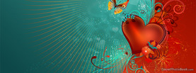 Valentines Heart Abstract Butterfly, Free Facebook Timeline Profile Cover, Love