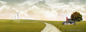 Landscape Windmill House, Free Facebook Timeline Profile Cover, Nature