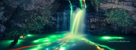 Beautiful Neon Waterfall Lights, Free Facebook Timeline Profile Cover, Places
