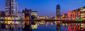 Dublin at Night, Free Facebook Timeline Profile Cover, Places