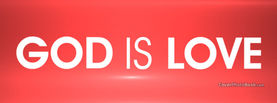 God Is Love Red Glow, Free Facebook Timeline Profile Cover