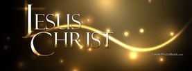 Jesus Christ Name Glow Lights Gold, Free Facebook Timeline Profile Cover